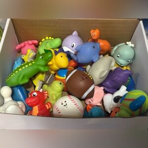 Assorted Bath Toys Colorful Sea Creatures, Dinosaurs, Animals,& Sports Bath Toys